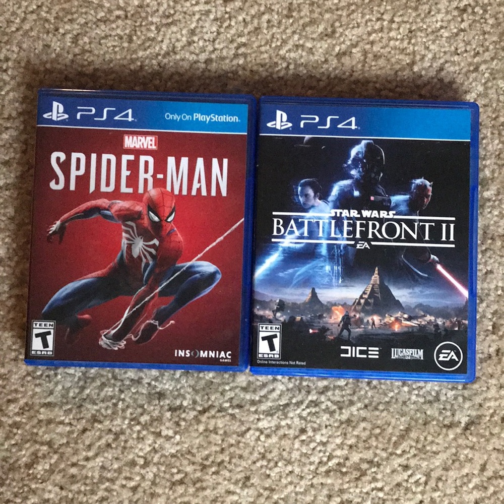 Spider-Man and battlefront 2 for PS4